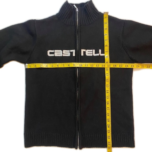Vintage Castelli Wool Blend Zip Up Men's Sweater Size Small - Picture 6 of 10